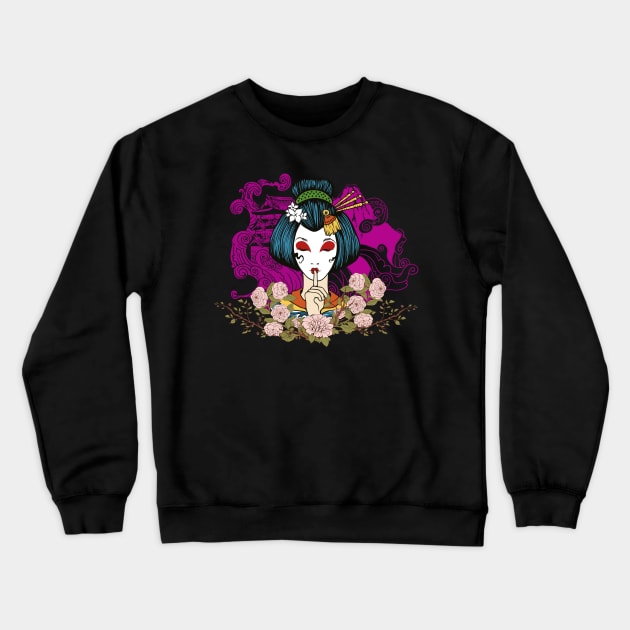 Geisha traditional Japanese arts Crewneck Sweatshirt by Foxxy Merch